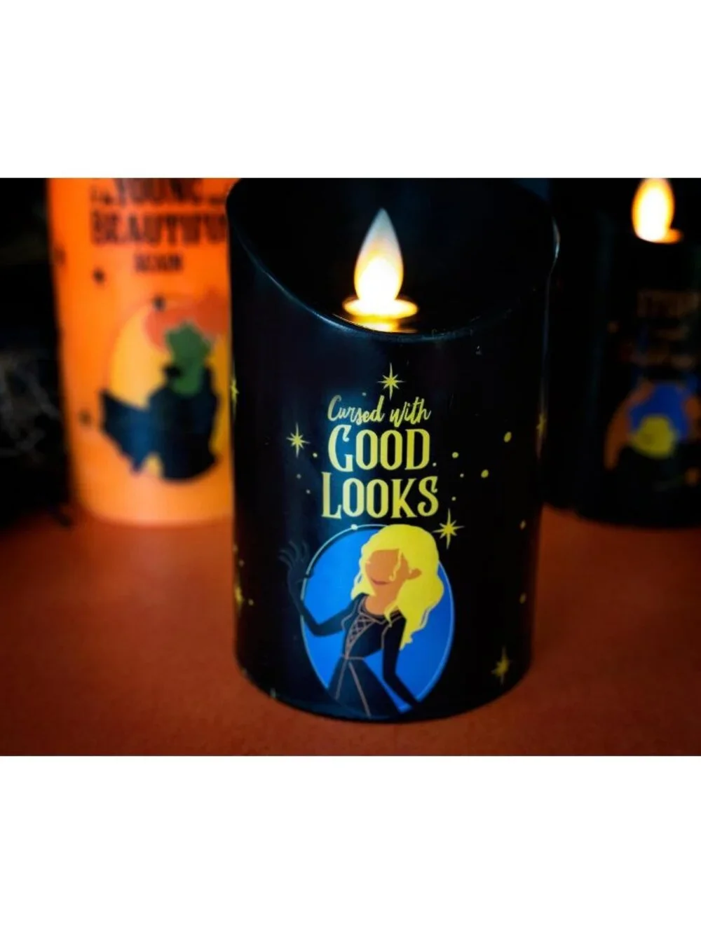 Hocus Pocus LED Flameless Candles Set of 3 | Flickering Light with Timer
